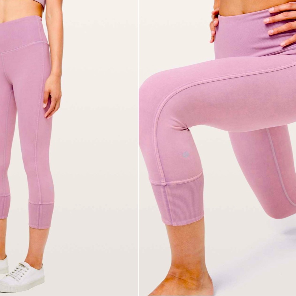 Lululemon Wunder Under Crop Ribbed Jogger Size 12